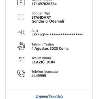 Yurtiçi Kargo Spagetti Siparişim Kayboldu