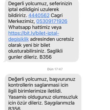 Kamil Koç Sefer İptali Ve Para İadesi