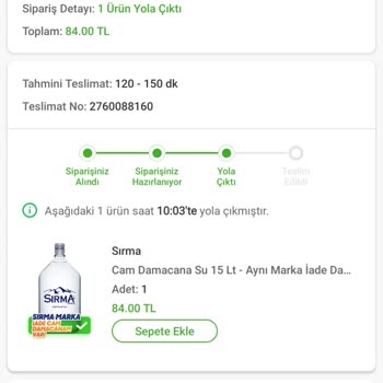 Sırma Su Cam Damacana Siparişi Trendyol Market