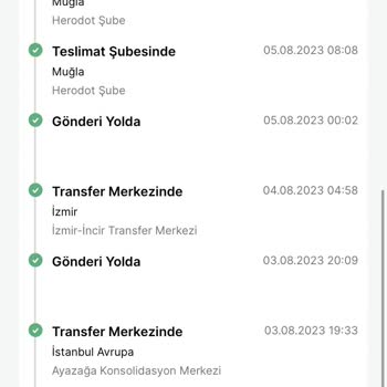 Trendyol Muğla Heredot Şube Teslimat Sorunu