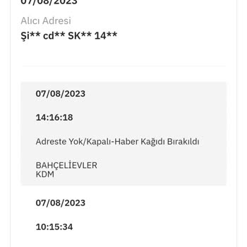 PttAVM Adrese Teslim Edilmeyen Kargo