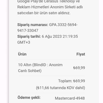 BlindID Yükleme Yaptım Altın Hesaba Gelmedi