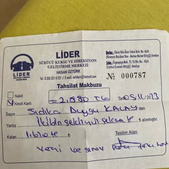 Öz Lider Motorlu Taşıt Kursu Sürücü Kursu Kursiyer Gözükmem Gereken Yerlere Bildirim Yapmamışlar