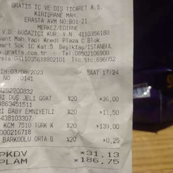 Gratis Mağazası İade Almama