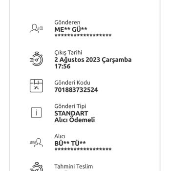 Yurtiçi Kargo Kargom Kayıp P