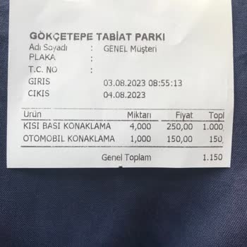 Gökçetepe Tabiat Parkı Fiyat, Aydınlatma Ve Temizlik