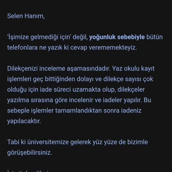 Haliç Üniversitesi Okulumun Yaz Okulu Ders Ücretinin İadesini Yapmaması