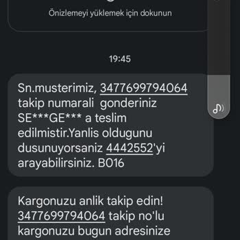 Aras Kargo Ortada Olmayan Kargo