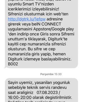 Digiturk Müşteri Temsilcisine Ulaşamıyorum