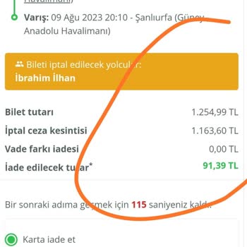 Anadolu Jet Bilet İptali Olmuyor