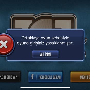 101 Okey Plus Ortaklaşa Oyun Sebebiyle Haksız Yere Ban Yedim