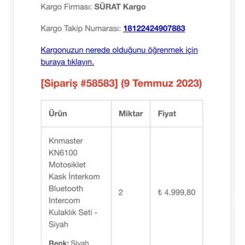 Knmaster Ürünler 1 Aydır Kayıp