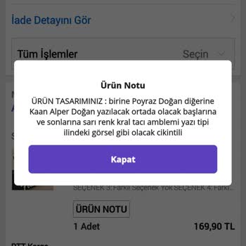 N11 İade Talebi