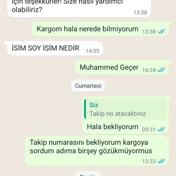 Yedek Marketin İlgisizlik, Kargoya Ürünümü Vermiyorlar...