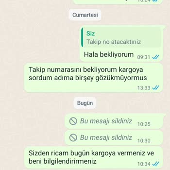 Yedek Marketin İlgisizlik, Kargoya Ürünümü Vermiyorlar...