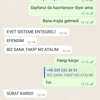 Yedek Marketin İlgisizlik, Kargoya Ürünümü Vermiyorlar...
