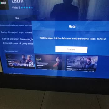 Samsung 102035 - 102006 Hata Uygulama Yüklenmiyor