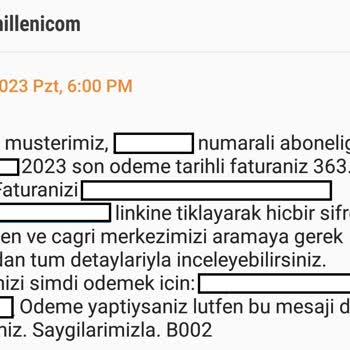 Millenicom Teknik Destek Adı Altında Fazla Ücret Alması