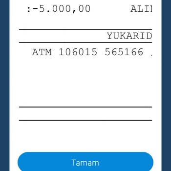 YKB ATM Çekilen Paranın Verilmemesi