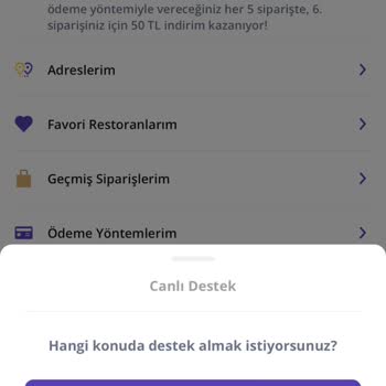 Getir Yemek'in Getirmemesi