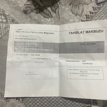 Nazar Mobilya (Eskişehir) Mobilyanın Defolu Çıkması