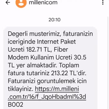 Millenicom Faturama Gelen Fahiş Zam