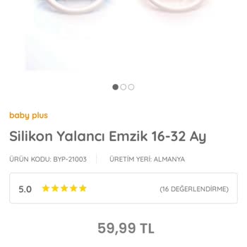 Baby Plus Ebebek Emziği Stokta Yok