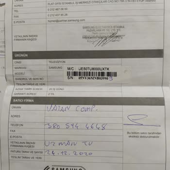 Samsung TV Kronik Ekran Arızası