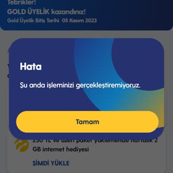 Turkcell Gold Üyelik Problemi
