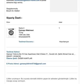 Bosch Marka Makinem 28.06.2023 Tarihinden Bu Yana Teslim Edilmedi.