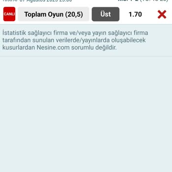 Nesine Tenis Toplam Üst
