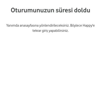 Vodafone Hediye Çarkı Oturum Açma Sorunu
