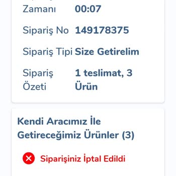 Carrefour SA'nın Haksız Sipariş İptali.
