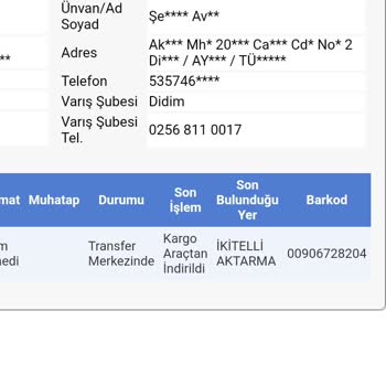 Sürat Kargo İkitelli Aktarma Merkezi Kargo
