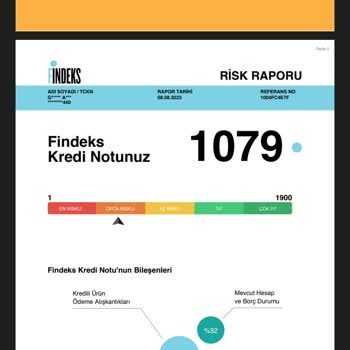 Findeks Raporu Kredi Notu Düşürüyor