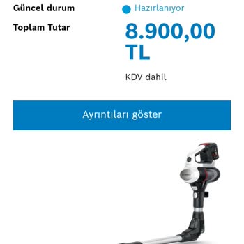 Bosch Ürün Gönderilmedi Ve İptal Edilmedi