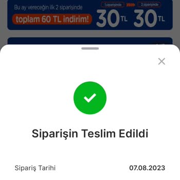 Migros Yemek Sipariş İptali Sorunu