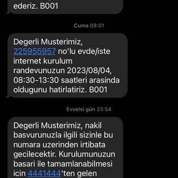 Türk Telekom Nakil Saatinde Gelinmemesi