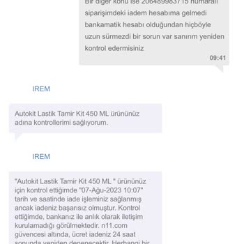 N11 Mağdur Edilen 2 Tane Sipariş