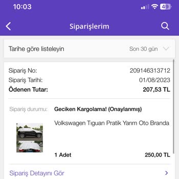 N11 Mağdur Edilen 2 Tane Sipariş