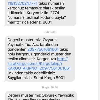 Sürat Kargo Ruhsal Sorunları Olan Çalışanlarınız Numaramı Silsin!