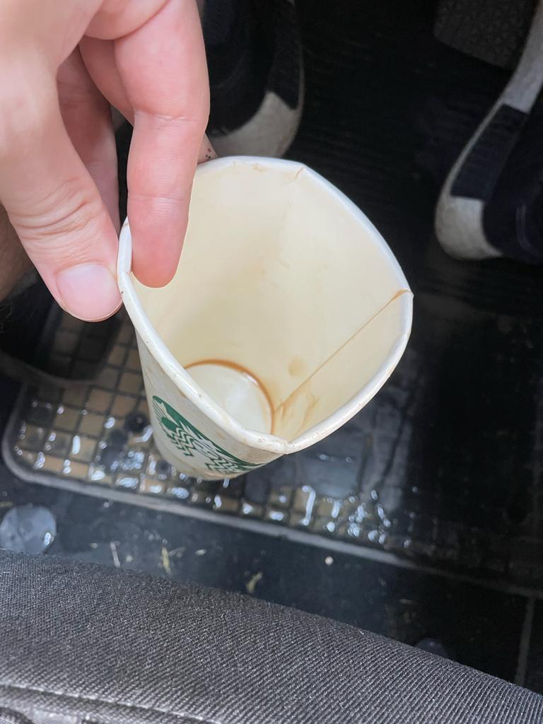 Starbucks Coffee Explosion Of Starbucks Hot Coffee Cardboard Cup - Xolvie