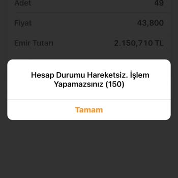 Kuveyt Türk Hesap Durumu Hareketsiz (150)