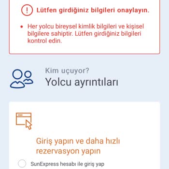 SunExpress Hava Yolları Uçuş Öncesi Check-in Sorunu