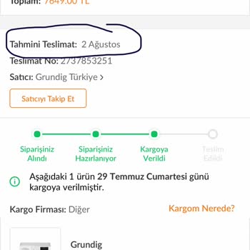 Trendyol Gecikmeli ve Tarihi Belirsiz Beyaz Eşya Teslimatı