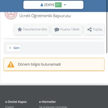 E-Devlet (Turkiye.gov.tr) Ücretli Öğretmenlik İçin Başvuru Yapamıyorum
