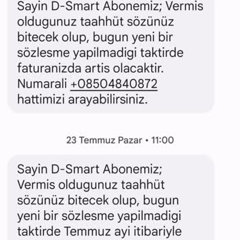 DSmart Taahhüt Yenileme