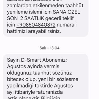 DSmart Taahhüt Yenileme