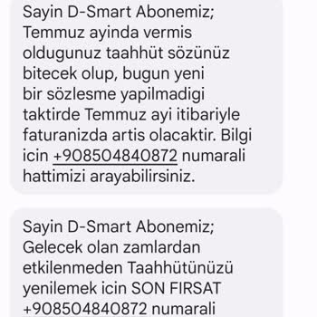 DSmart Taahhüt Yenileme