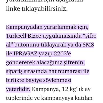 İpragaz Ve Turkcell Kampanyası İle İlgili